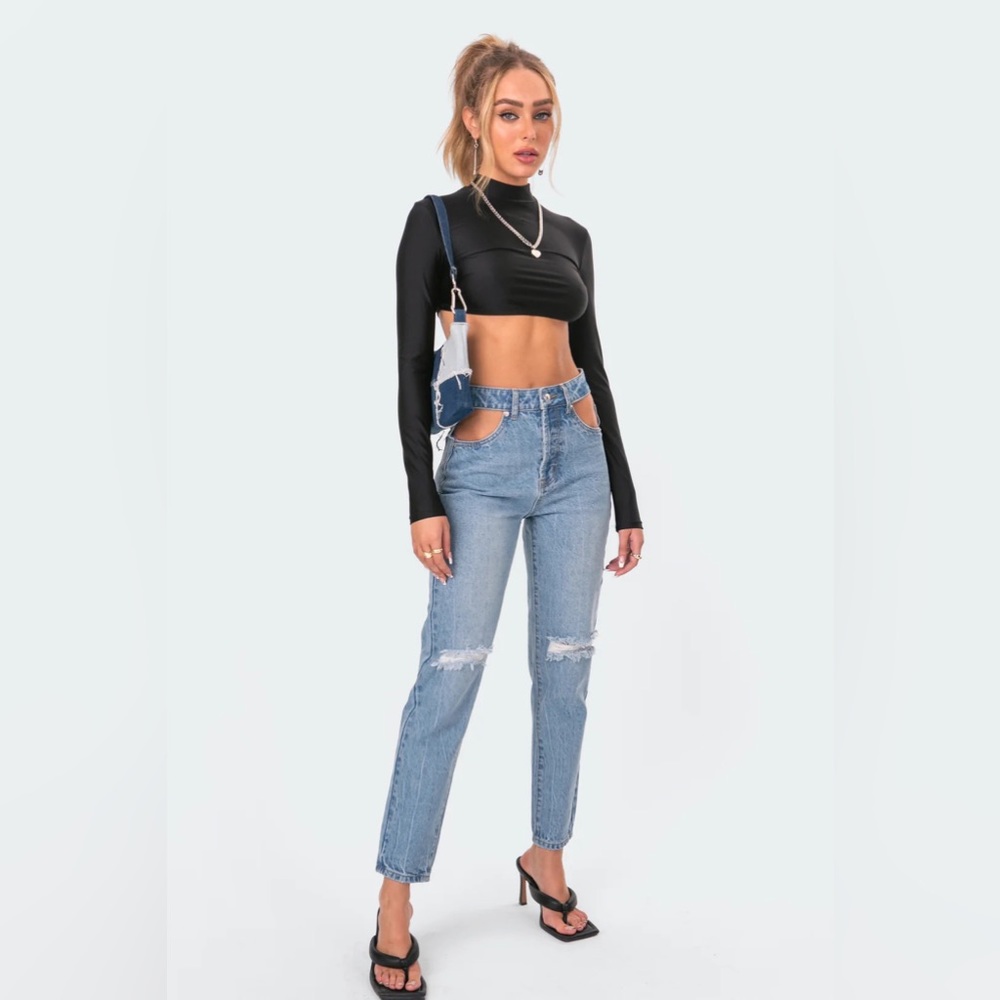 Polly Pocketless Mom Jeans